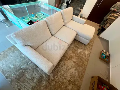 Top quality Crate&Barrel ___ axis L Shape Sofa Beige