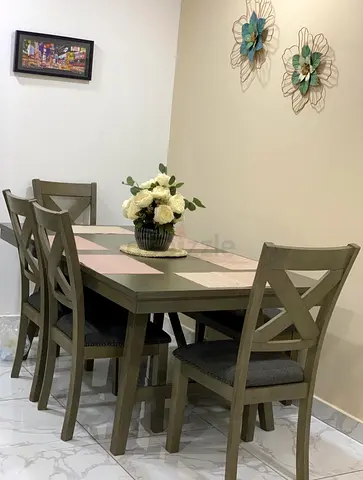 Dinning set with chairs and bench