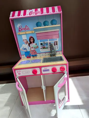 Barbie Play Kitchen Set - Small Pretend Play Stove & Sink