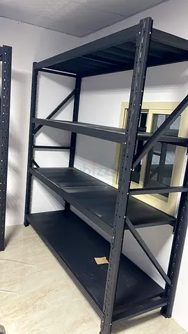 Black colour light duty racks and Heavy-Duty Racks Mezzanine floor Supermarket shelf storage racks