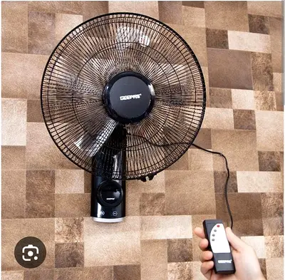 Geepas Wall-Mounted Electric Fan with Remote - Good Working Condition