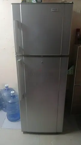 Silver Double-Door Refrigerator - Good Working Condition