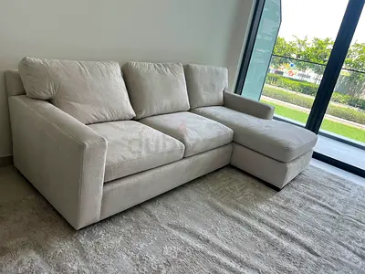 SoStylish Modren design Crate&Barrel Axis L Shape Sofa Beige
