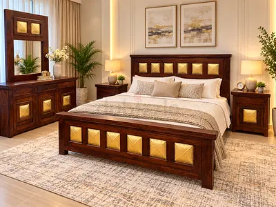 Marina Home Solid Wood Antique Bedroom Set