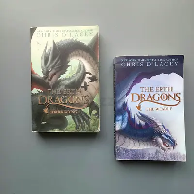 The Erth Dragons series (Dark Wyrm & The Wearle) by Chris D'Lacey - 2 paperbacks