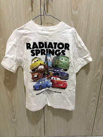 Radiator Springs Disney Cars White Graphic T-shirt - Good Condition