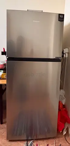 Hisense 2-Door Silver Refrigerator - Good Condition