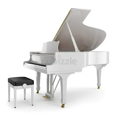 STEINWAY & SONS B-211 GRAND PIANO – RENEWED – HIGH POLISH WHITE