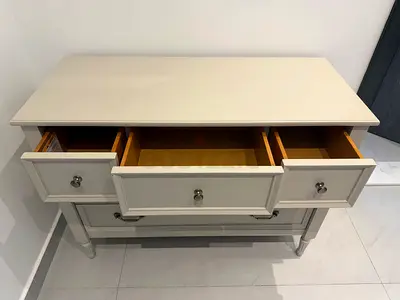 Classic Beige Wooden Chest of Drawers / Dresser
