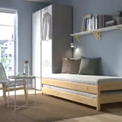 IKEA UTÅKER Stackable Bed with 2 Mattresses, Pine - 80x200 (AED 1,385 new)