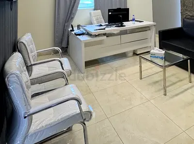 Office desk with chairs