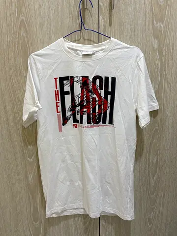 White Graphic T-shirt 'The Flash' Size S - Light Wear