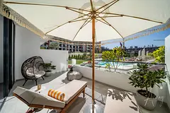 1BR Sunlit Modern Retreat with Private Sunbeds| All Bills Included| Monthly