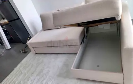 Modern L-Shaped Sofa Bed with Storage