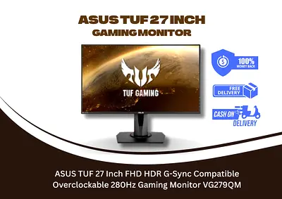 ASUS TUF 27 Inch HDR G-Sync Compatible Overclockable 280Hz Gaming Monitor VG279QM - Free Delivery