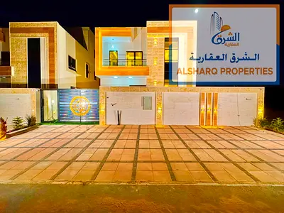 Villa with **4 master bedrooms, a maid’s room, majlis, living room, outdoor seating area, and easy access to Sharjah and Dubai.**