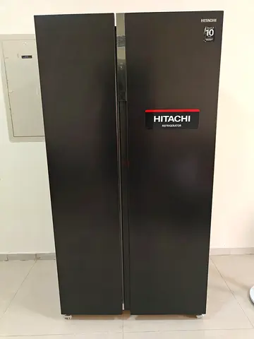Hitachi Side-by-Side Refrigerator - Black, Good Condition