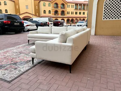 West Elm Corner Sofa Beige