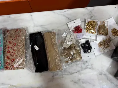 Assorted decorative trims, tassels and jewelry embellishments - bulk lot