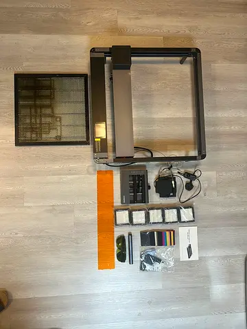 20W Laser Engraver and Cutter Machine with rotatory, honeycomb and other Accessories.