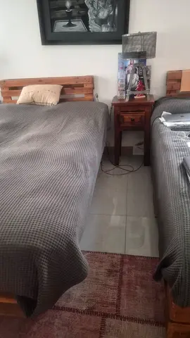 Bed made of palettes