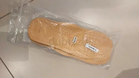 New Beige Leather Shoe Insoles (Size 45-46)