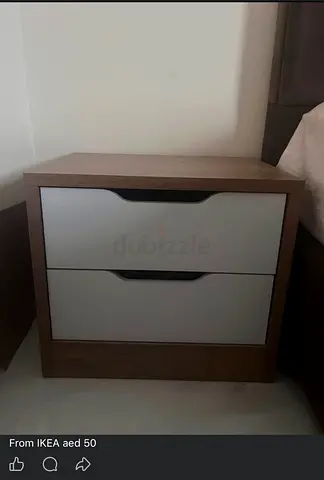 Pan Emirates Luxe Bed Frame with Mattress - Queen (New Condition) + Bedside table