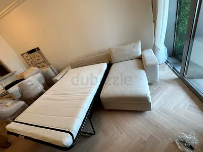 Ikea vimle beige color lshape sofabed with storage space