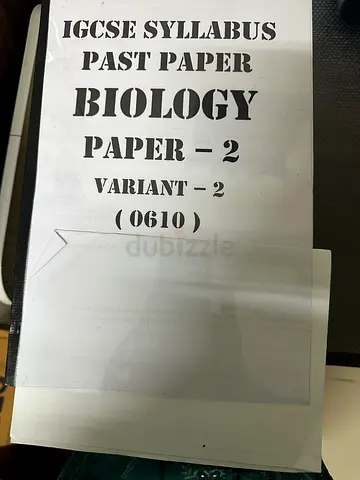 IGCSE Biology Syllabus Past Paper 2 Variant 2 (0610)