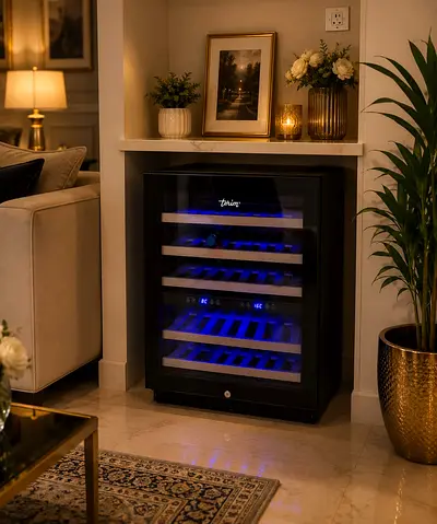 Terim Wine Cooler Fridge 46-bottle with Glass Door