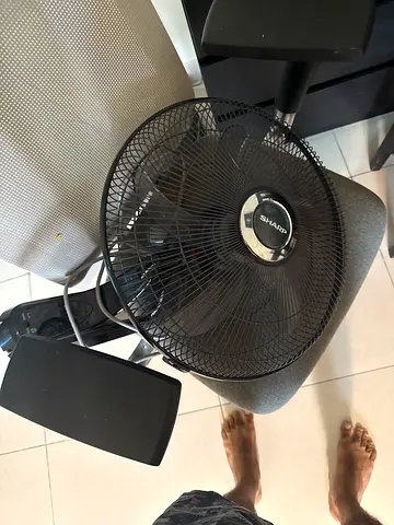 Sharp Stand Fan Black