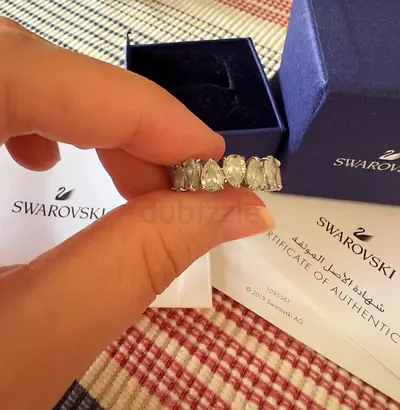 Swarovski crystal eternity ring, size adjustable, with box & certificate