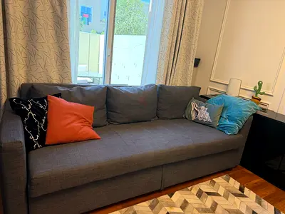 Grey 3-seater Ikea Friheten Sofa Bed with Storage - Good Condition