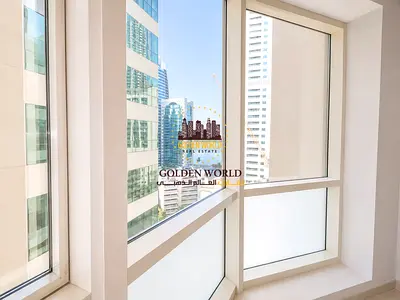 1-bedroom apartment in Al Majaz 3, master bedroom, 2 bathrooms, landlord-covered AC, built-in storage, gym, pool and kids’ area. Rent AED 42,999.