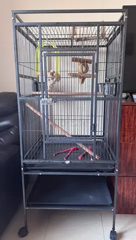 1 Big, 1 Medium Size Cage, 2 pet travel bags and toys