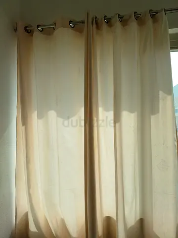 4 sets of curtains. Living room and 3 bedrooms. All to go for 50 aed with fittings and Rod.