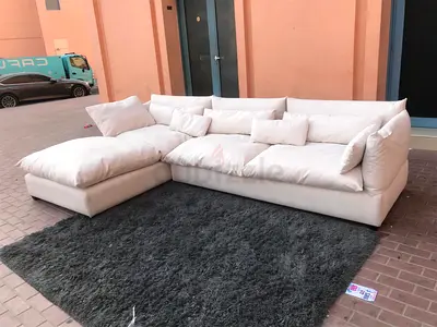 Premium Quality Marina Home L Shape Sofa Beige