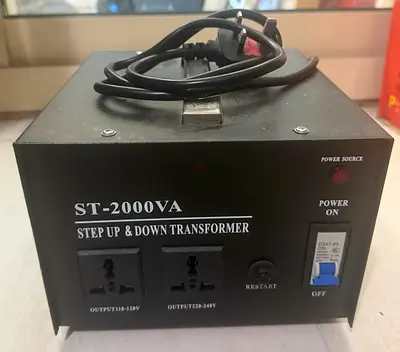 ST-2000VA Step Up & Down Voltage Transformer (220V/110V) - Used