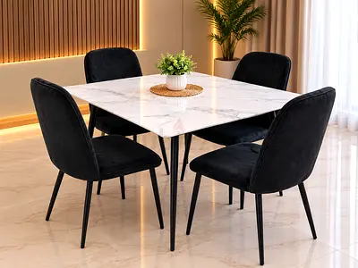 Modern 4-Seater Dining Set