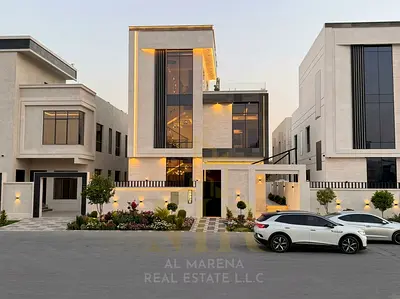 Modern Villa for Sale in Al Yasmeen – Ajman | 5 Master Bedrooms | 3 Floors | Luxury Stone Facade | Facing Amenities and Park
