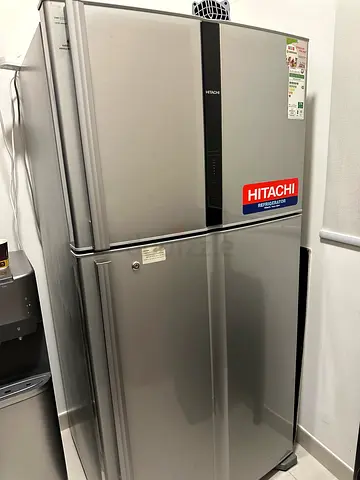 Hitachi Silver Double Door Refrigerator - Good Condition