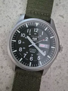 Seiko 5 Sport Automatic Khaki Dial Men's Watch