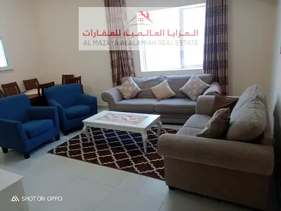 Fully Furnished Two Bedroom Apartment with Living Room, Sea View Balcony for Monthly Rent in Al Taawun