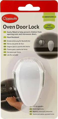 Clippasafe Oven Door Lock – Self-Adhesive Child Safety Lock (White)