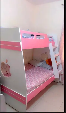 Pink & White Bunk Bed for Kids — Perfect Condition