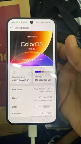 OPPO Reno16 5G 256GB - Snapdragon 7 Gen 4