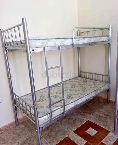 Metal Bunk Bed with Two Mattresses - Good Condition