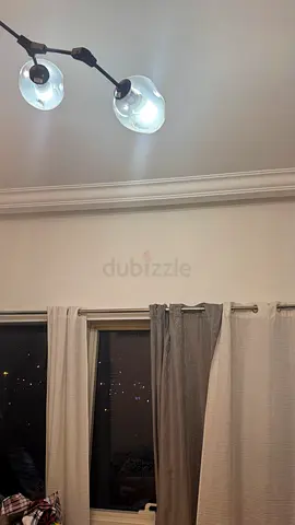 curtains 8 items with adjustable 8 meter metal curtain rod - set