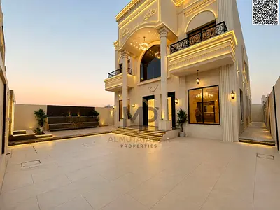 For sale: A luxurious classic villa in Al Helio 2, Ajman (two floors + roof). Price includes registration and transfer fees.