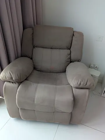 Home Center , comfortable single-seater recliner armchair - grey